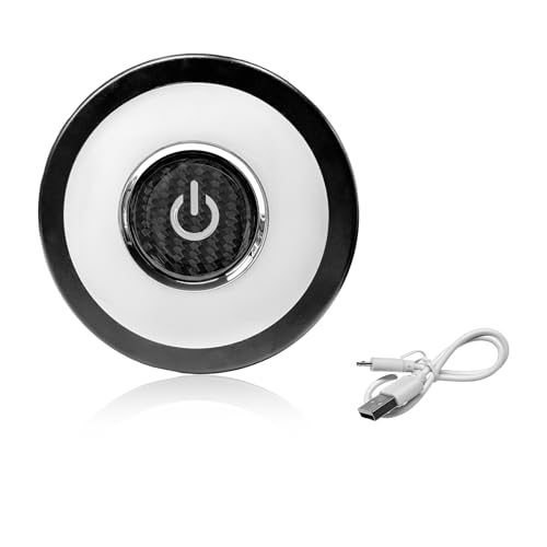 Car Ceiling Roof Light, 3 Colors USB Rechargeable LED Automotive Interior Dome Map Lamp, Bright Multi-Functional Trunk Cargo Area Light for Vehicle Camping Bedroom Cabinet - color: 3 Colors-Round