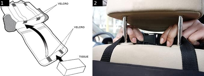 AUTOARK Standard Car Seat Back Organizer,Multi-Pocket Travel Storage Bag(Heat-Preservation),AK-002
