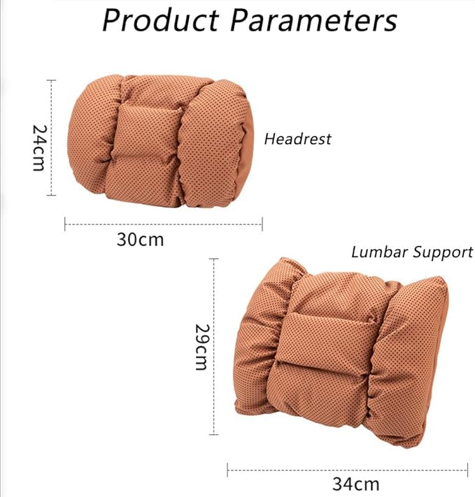 Neck Pillow Automotive Seat Cushions for Honda CR-V 6th/VI V IV III II I RW/RT/RM/RE/RD/Hybrid 2015-2025, Relieving Neck Stiffness Sciatica Relief Car Headrest Lumbar Pillow,Black