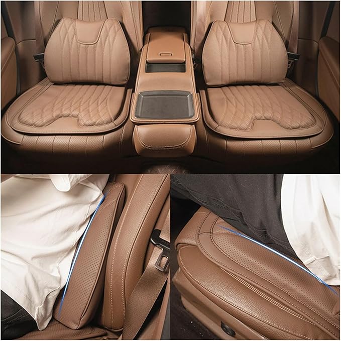 KAnduo M Car Seat Cushion for BMW All Model I3 I4 I8 X1 X2 X3 X4 X5 X5M X6 X7 Z4 Car Lumbar Support Pillow Auto Seat Waist Back Cushion Y (Color : Black C)
