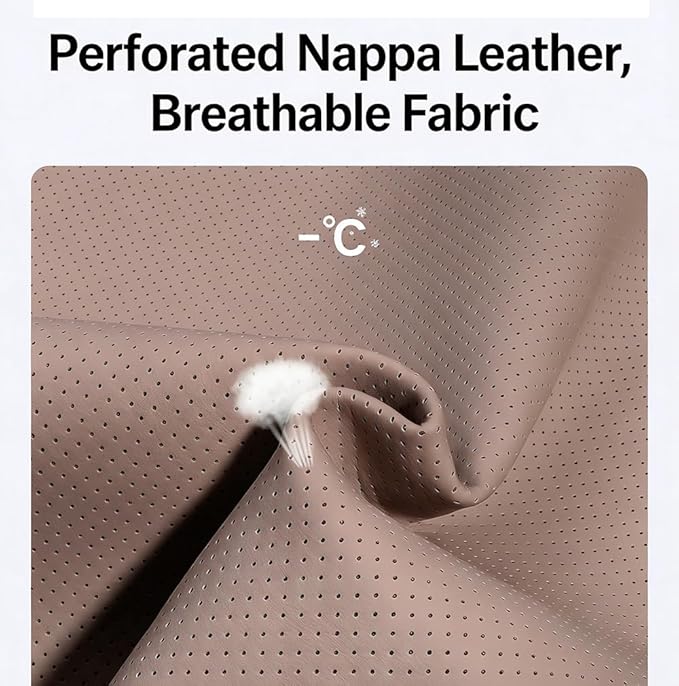 Car Neck Pillow & Lumbar Support for Mazda MX-5 Miata 2019-2023 Ergonomic Breathable Mesh Auto Seat Back Cushion Headrest,Brown-Neck Pillow