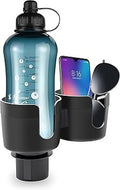 Car Cup Holder Expander, 2 in 1 Cup Holder Expander with Adjustable Base, Cup Holder Insert for 10-46 OZ Bottles, Cups, Extra Automotive Cup Holder for Car Fits for Yeti, Hydroflask, Car Accessories