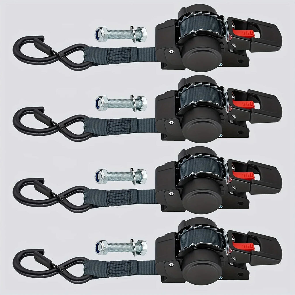 Automatic Retractable Ratchet Tie-Down Strap – Self-Tensioning Cargo & Luggage Securing Belt