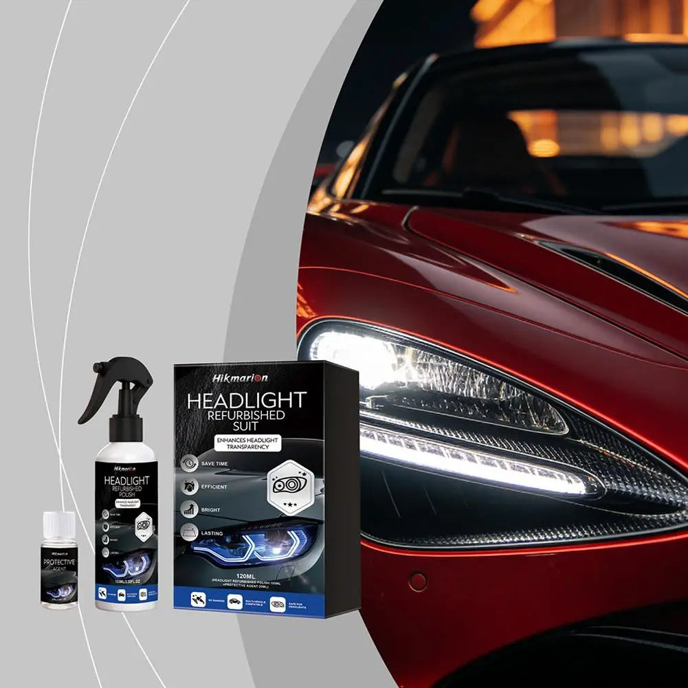 Car Headlight Restoration Kit – Lens Cleaner, Polisher & UV Protection Solution
